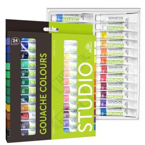 PHOENIX 24-Pack Non-Toxic Gouache Paint Tubes