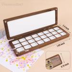 Portable Wooden Watercolor Palette with 24 Grids