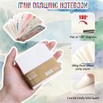 Walnut Wood Mini Watercolor Set with Brush & Sketchbook