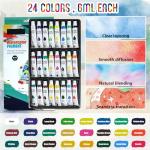 Walnut Wood Mini Watercolor Set with Brush & Sketchbook