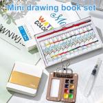 Tobios Mini Watercolor Travel Set with Sketchbook