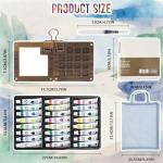 Walnut Wood Mini Watercolor Set with Brush & Sketchbook