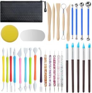 31-Piece Clay Tool Kit for Sculpting and Modeling