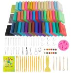 50-Color Polymer Clay Kit with Tools and Storage