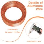 Aluminum Jewelry Making Wire - 12 Gauge, Bendable