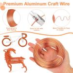 Aluminum Jewelry Making Wire - 12 Gauge, Bendable