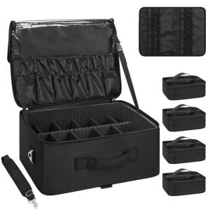 Extra Large Makeup Organizer Case with Dividers