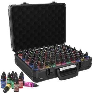 Evemodel 95-Hole Paint Bottle Organizer Suitcase