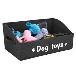 Collapsible Dog Toy Storage Basket with Handles