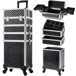 Rolling Makeup Case with Wheels - 4 in 1 Organizer