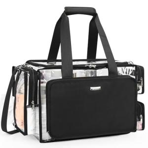Extra Large Clear Makeup Artist Bag with Dividers