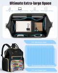 Marker Organizer Backpack with USB Port, Black