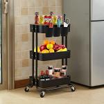 Rolling Metal Utility Cart for Home & Office