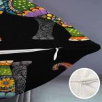 Mandala Floral Elephant Throw Pillow Cover 12x20