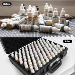 Evemodel 95-Hole Paint Bottle Organizer Suitcase