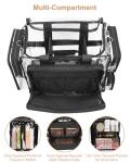 Extra Large Clear Makeup Artist Bag with Dividers