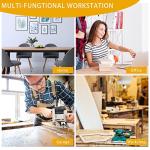 Heavy-Duty Adjustable Workbench with Metal Wheels