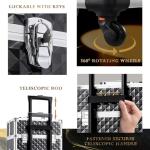 Rolling Makeup Case with Wheels - 4 in 1 Organizer