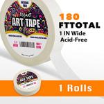 White Medium Tack Art Masking Tape - 180FT