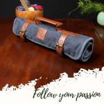 Waxed Canvas Paint Brush Holder - Art Storage Roll