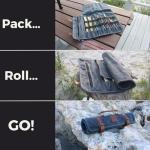 Waxed Canvas Paint Brush Holder - Art Storage Roll