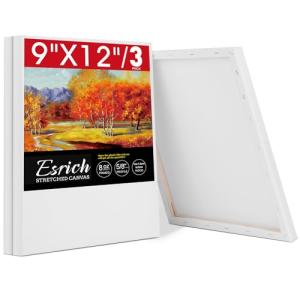 ESRICH 9x12 Inch Canvas Set for Painting 3-Pack