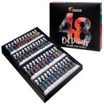 Zenacolor 48-Tube Oil Paint Set for Canvas