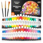 Shuttle Art 36-Color Watercolor Paint Set with Brushes