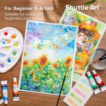 Shuttle Art 36-Color Watercolor Paint Set with Brushes