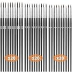 60 Piece Miniature Detail Paint Brush Set