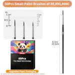 60 Piece Miniature Detail Paint Brush Set
