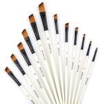 GETHPEN Angled Paint Brush Set - 12 Pcs