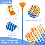 12-Piece Round Acrylic Paint Brush Set