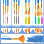 12-Piece Round Acrylic Paint Brush Set
