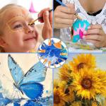 12-Piece Round Acrylic Paint Brush Set