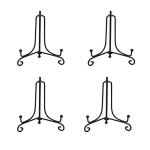 4-Pack Black Iron Display Stands for Art