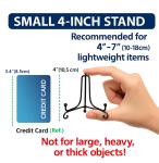 4-Pack Black Iron Display Stands for Art