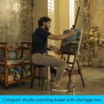 MEEDEN Adjustable H-Frame Easel with Storage Drawer