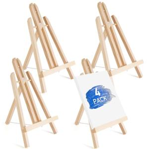 Falling in Art 12-Inch Tabletop Easel Stand (4 Pack)