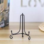 4-Pack Black Iron Display Stands for Art