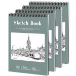 4 Pack Spiral Sketch Books - 9x12 Inches