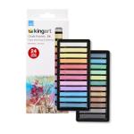 KINGART 24-Piece Vibrant Chalk Pastels Set