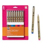 Sakura Pigma Micron Fineliners, Assorted Colors, 8 Pack