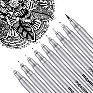 Dyvicl 9-Pack Micro Fine Point Black Pens