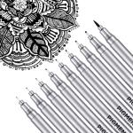 Dyvicl 9-Pack Micro Fine Point Black Pens