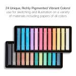 KINGART 24-Piece Vibrant Chalk Pastels Set