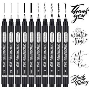 PANDAFLY Calligraphy Pen Set with 10 Styles