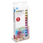 KINGART 24-Piece Vibrant Chalk Pastels Set
