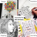 Dyvicl 9-Pack Micro Fine Point Black Pens