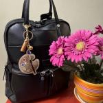 Rhinestone Artist Palette Keychain Charm for Women